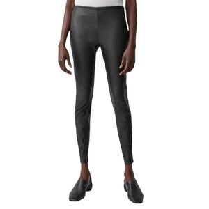 COS Skinny Leather Leggings in Black Sz 2